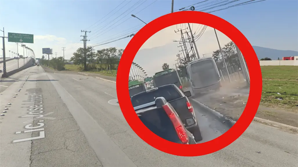 ¡Me estoy yendo por la banqueta! Otro camión invade zona prohibida, ahora en Escobedo l VIDEO