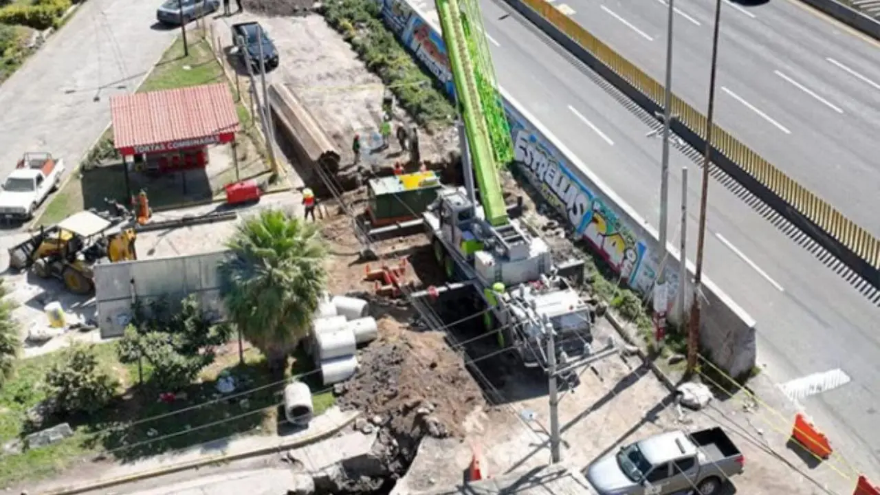 Accidente en obra hidráulica de Ixtapaluca deja saldo de dos fallecidos y un herido. Foto: digitalmex / Xiquense Informativo