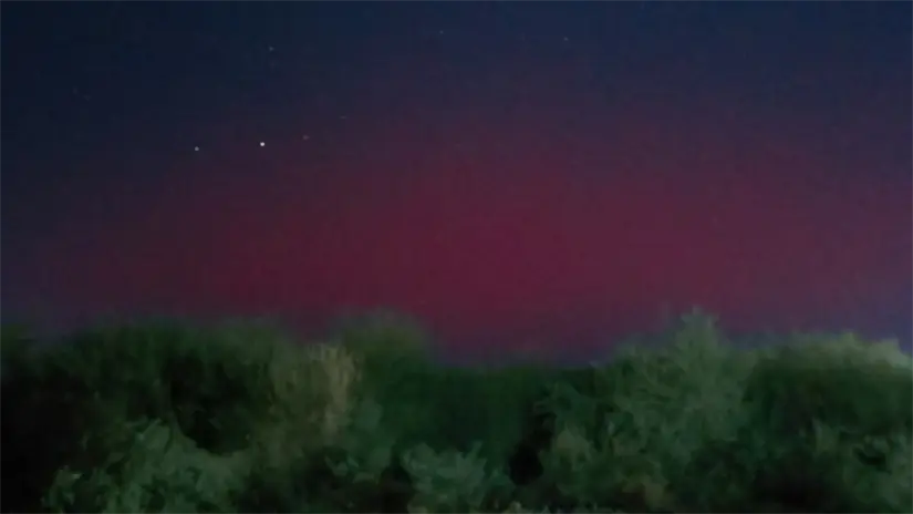 imagen recuadro Aurora boreal captada en San Pedro de las Colonias, Coahuila./ Foto: Centinela Saltillo