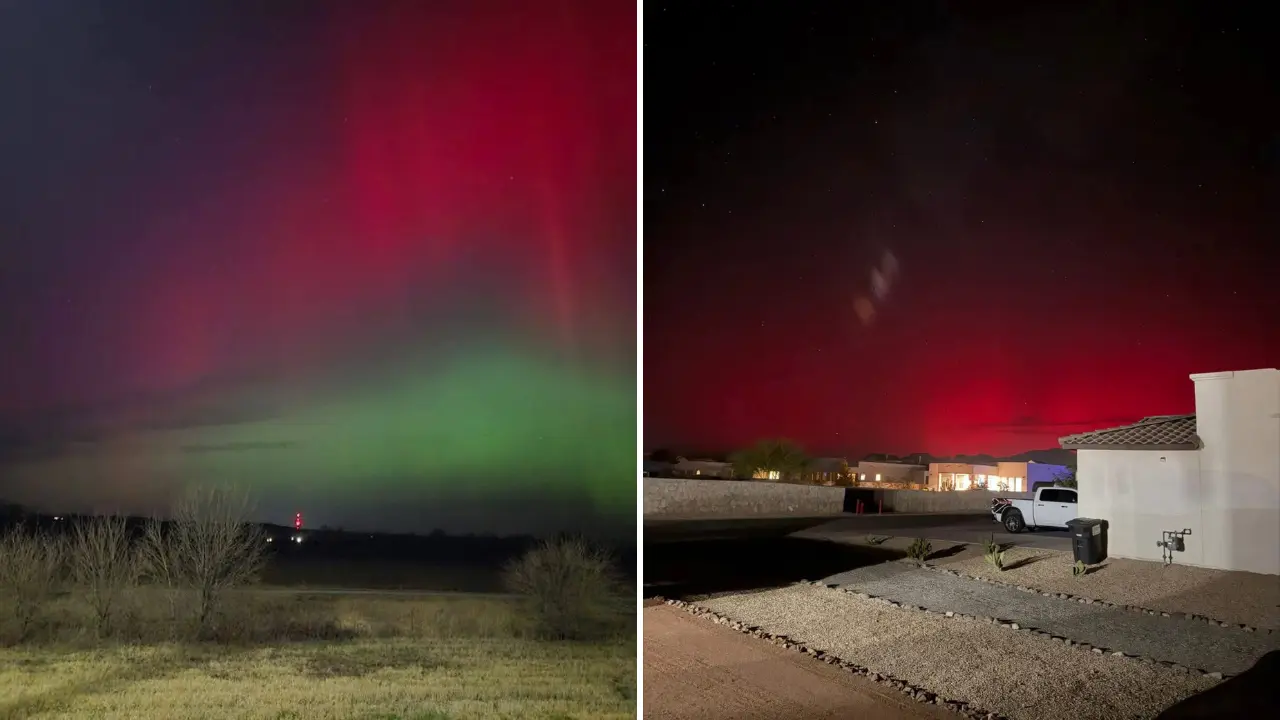 Galería | Sorprende aurora boreal en Baja California: el fenómeno iluminó el cielo del norte de México