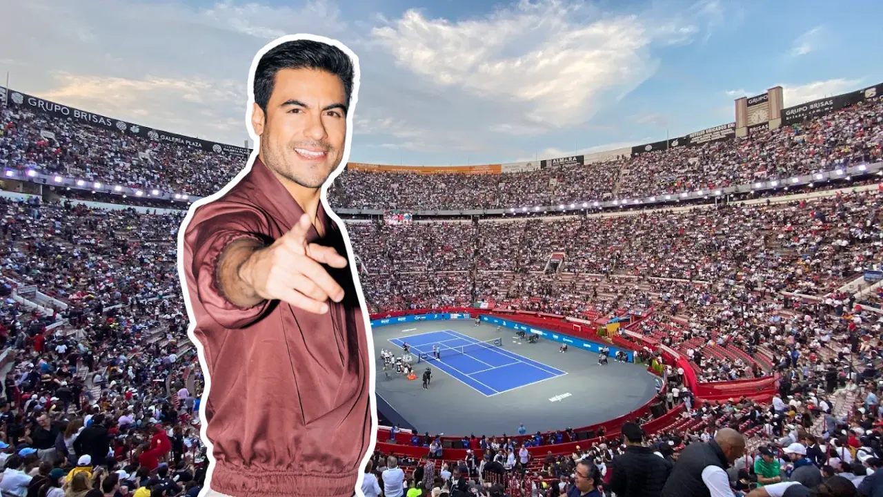 De fondo Plaza de Toros La México, Carlos Rivera. Foto: Maps Ángel Losada | IG @carlosrivera