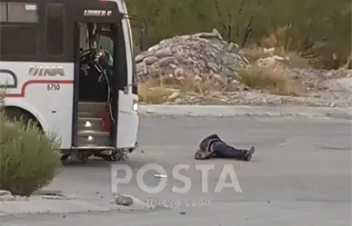 Muere motociclista tras fuerte choque contra camión de personal en Zuazua