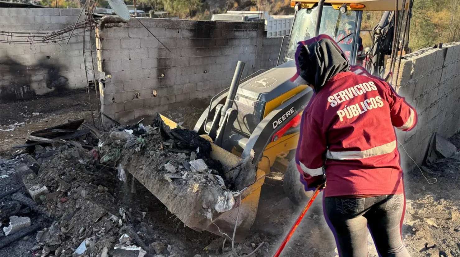 El personal municipal se encuentra trabajando con maquinaria y herramientas especializadas Foto: Facebook Gobierno de Escobedo