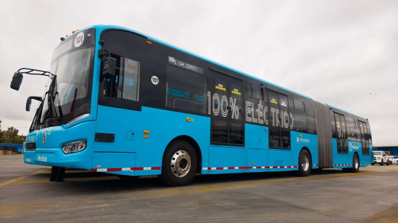Unidades eléctricas del Mexibús. | Foto: X (@SEMOV_Edomex)