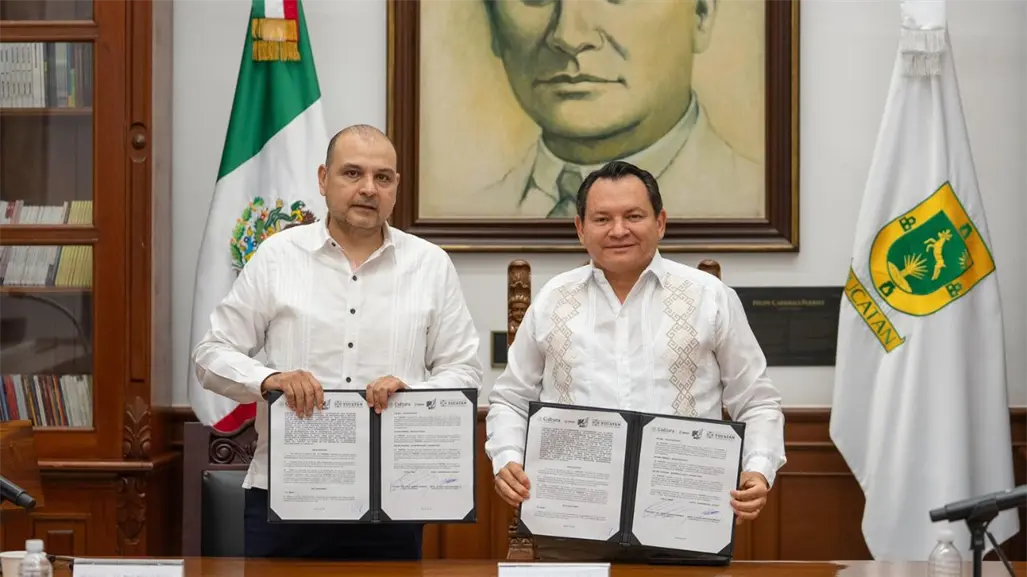 Protegen el patrimonio cultural de Yucatán a través de una alianza entre el Gobierno del Estado y el INAH