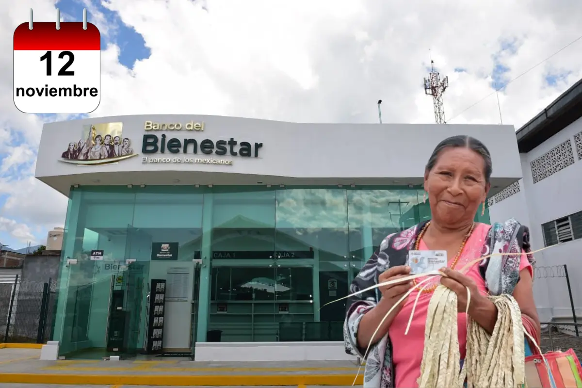 Pensión Bienestar: ¿Quién cobra el miércoles 12 de noviembre de 2025? Foto: Gobierno de México |calendario.website |Canva