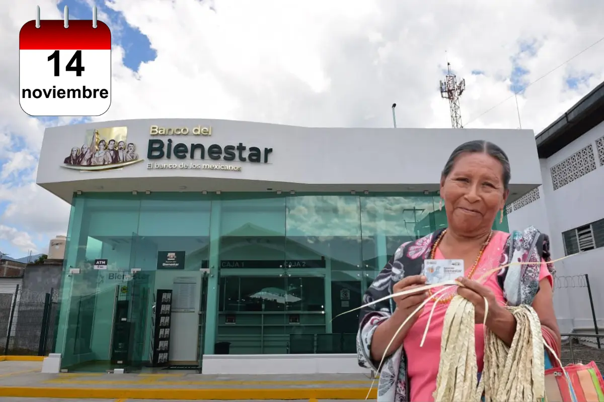 Pensión Bienestar: ¿Quién cobra el viernes 14 de noviembre de 2025?. Foto: Gobierno de México |calendario.website |Canva