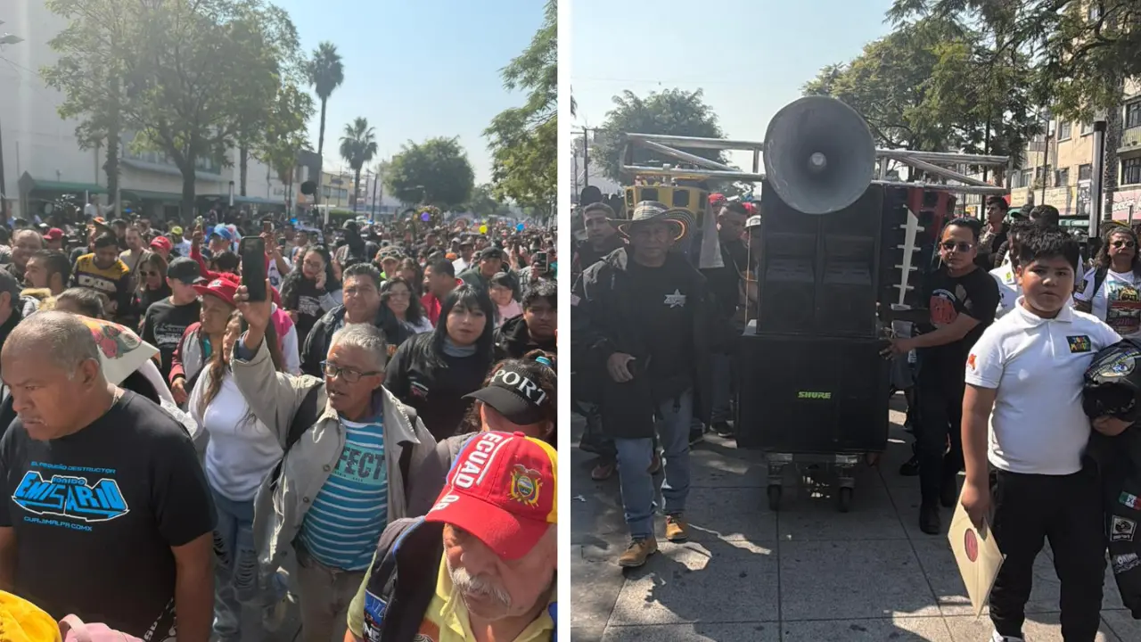 Sonideros encabezaron peregrinación en la CDMX. Foto: Ramón Ramírez