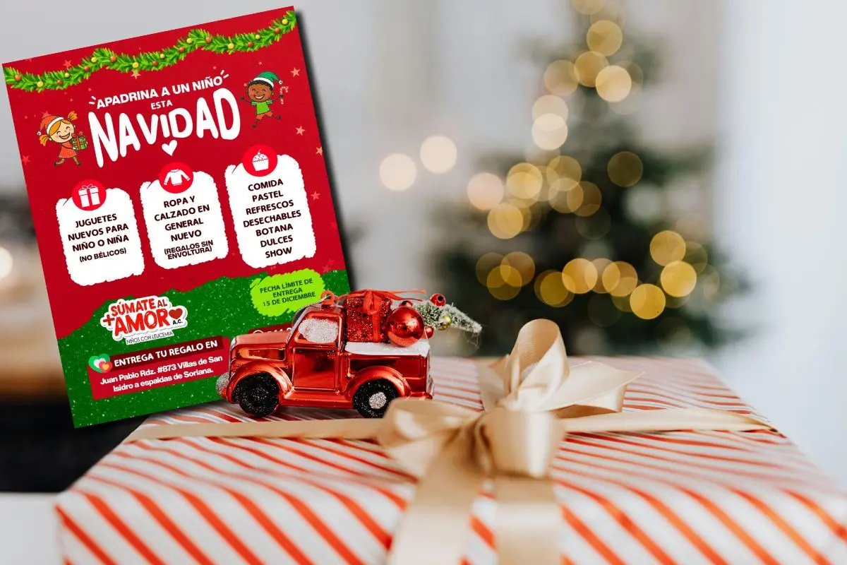 Regalo de navidad representativo de la campaña de Súmate al Amor A.C. en Saltillo / Foto: Súmate al Amor A.C. | Canva