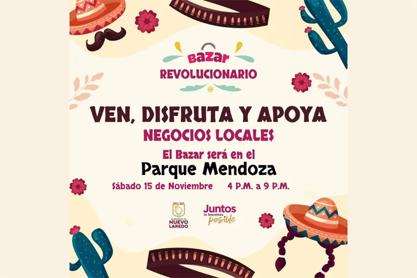 imagen recuadro Habrá música, venta de artículos, antojitos, postres y muchas cosas más | Foto: gobierno de Nuevo Laredo