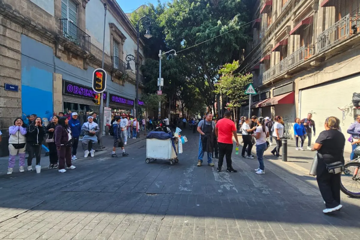 Comerciantes protestan en el Centro Histórico. Foto: Luis Antonio Alfaro
