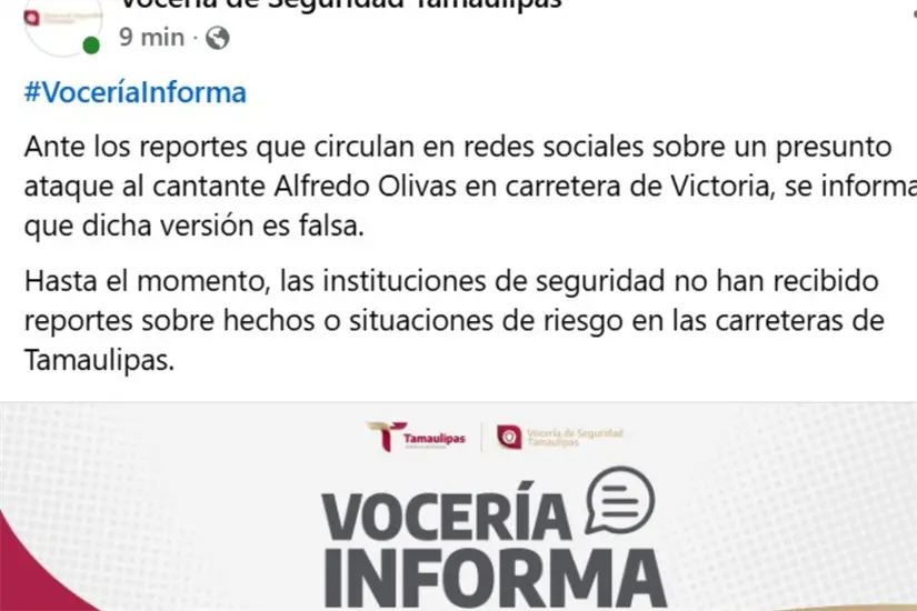 Vocería de Seguridad de Tamaulipas