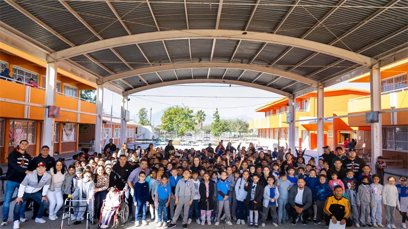 Escuela “Ambrosio Humberto Guajardo y Morales Foto: Gobierno de Salinas Victoria 