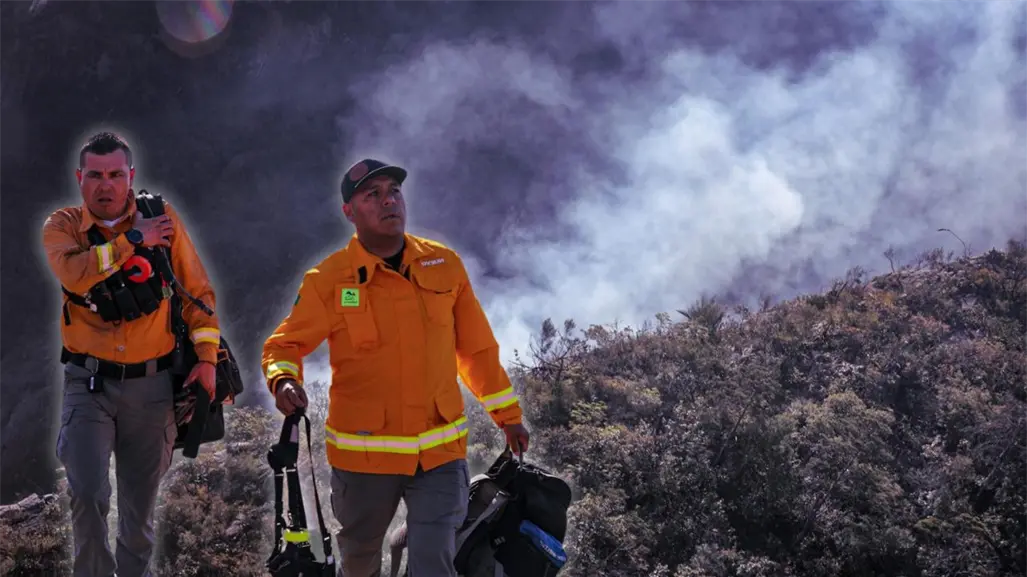 Incendio en Cerro de las Mitras activa operativo aéreo de Protección Civil de Nuevo León