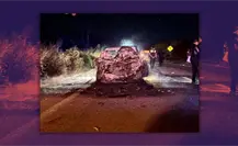 Hombre muere tras violento choque en la vía Mérida-Tixkokob; su auto quedó calcinado