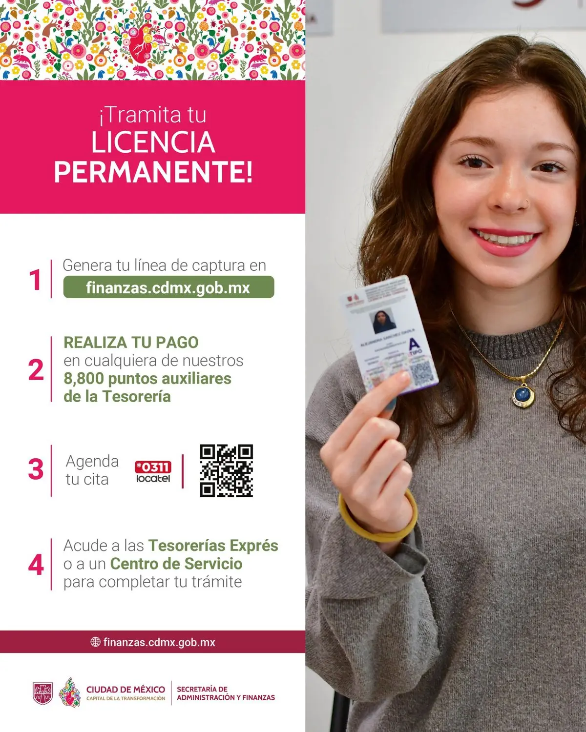 imagen recuadro Información sobre Licencia permanente CDMX. Foto: X @GobCDMX