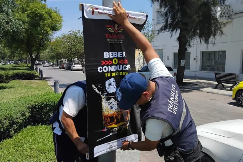 Campaña antialcohol temporada navideña | Foto: Tránsito Victoria 