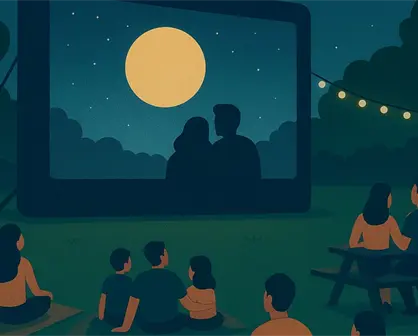 Cine y pícnic en CDMX vive una noche inolvidable al sur de la ciudad 