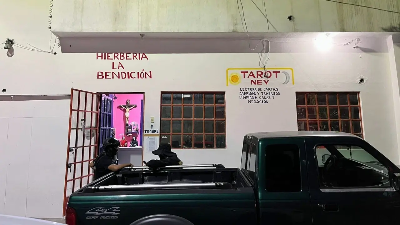 Una vivienda cateada en el municipio de Juárez. Foto: Fiscalía General de Justicia de Nuevo León