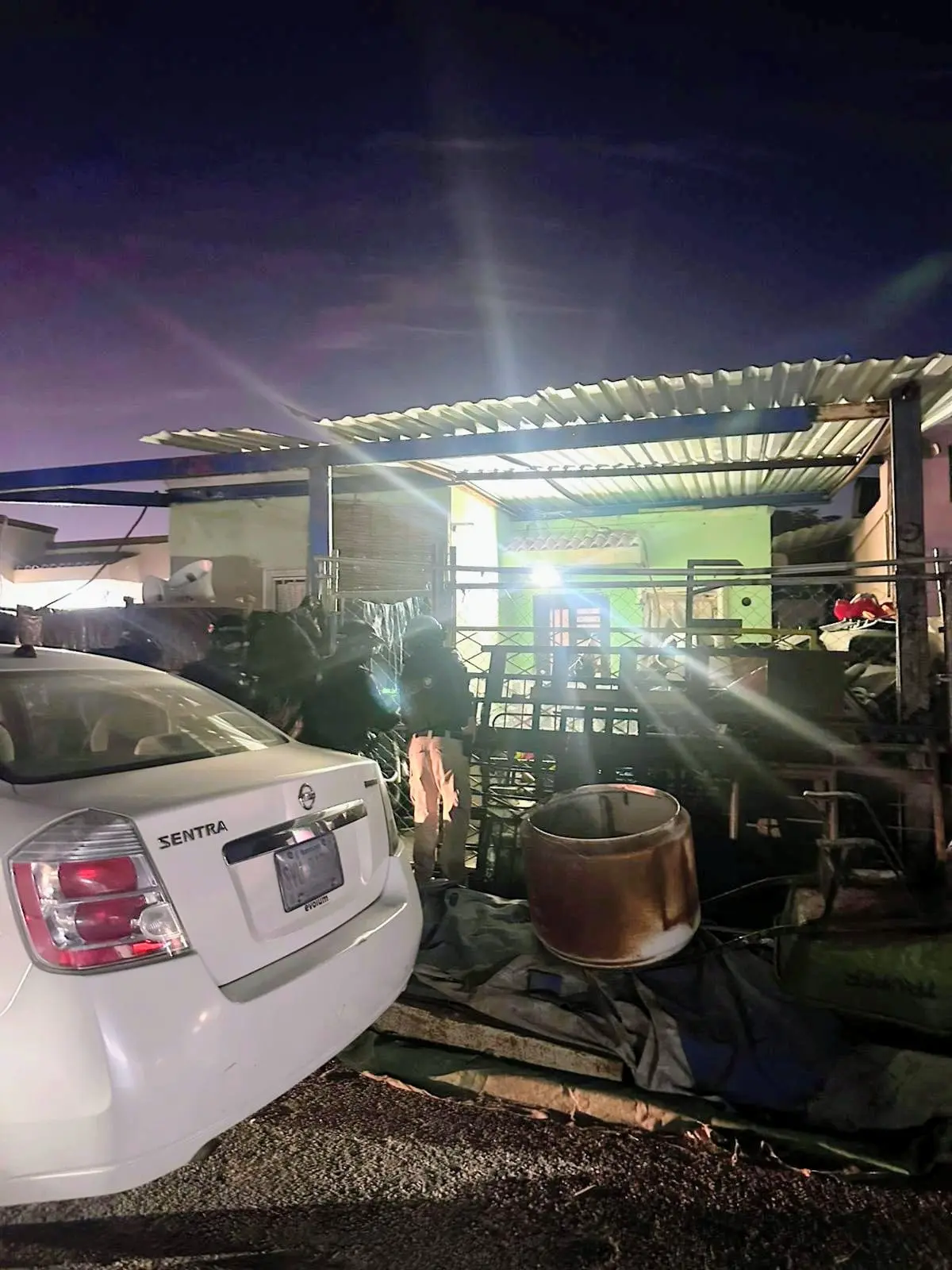 Una vivienda fue cateada en el municipio de Juárez. Foto: Fiscalía General de Justicia de Nuevo León