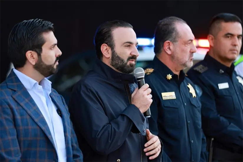 Durante el Buen Fin 2025, San Pedro activa un operativo para reforzar la seguridad en sus zonas comerciales más concurridas. Foto: Yarince Torres