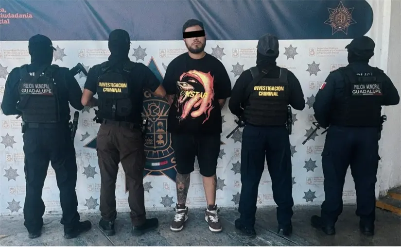 imagen recuadro La detención se llevó a cabo sin incidentes mayores, aunque el individuo intentó escapar al percatarse de la presencia policial. Foto: Policía de Guadalupe.