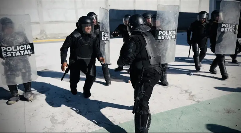 Policía prepárandose en curso. Foto: Policía de Guadalupe.