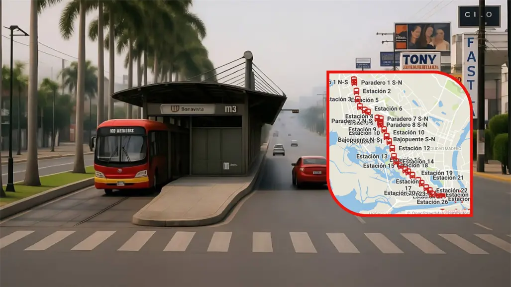 Estas serán todas las estaciones del BRT en el sur de Tamaulipas