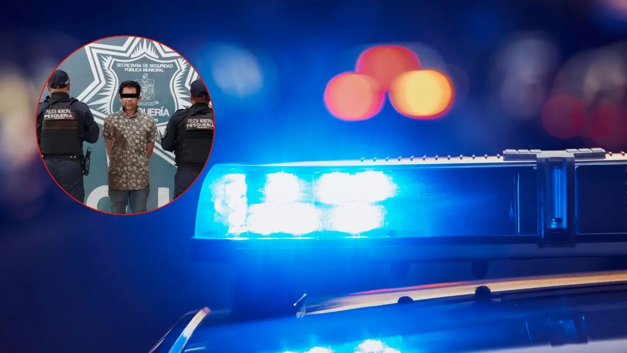 El detenido fue identificado como Ernesto “N”, de 47 años Foto: Policía de Pesquería/ Canva