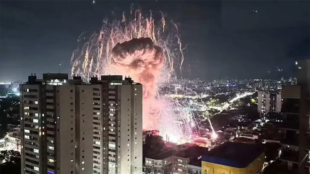 VIDEO | Explosión en tienda de pirotecnia deja una persona sin vida en Brasil