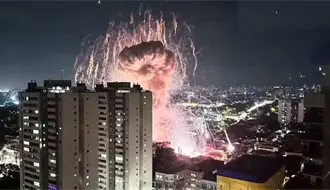 VIDEO | Explosión en tienda de pirotecnia deja una persona sin vida en Brasil
