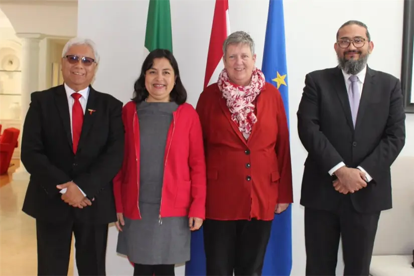 imagen recuadro De izquierda a derecha Roberto Manuel Rendón Mares, Isema Mendoza Martínez, Saskia de Smidt y Gobirish Mireles | Foto: secretaría de Desarrollo Energético