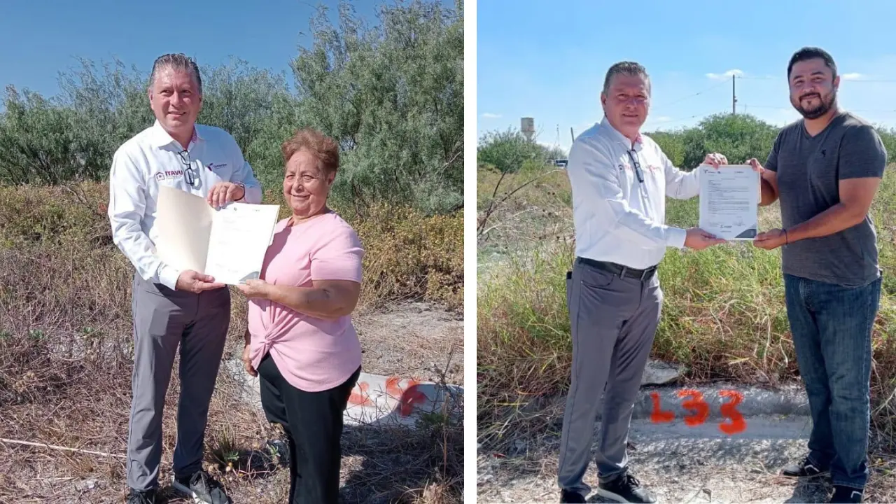 Fueron entregados 21 lotes habitacionales en dos colonias en Matamoros | Foto: ITAVU