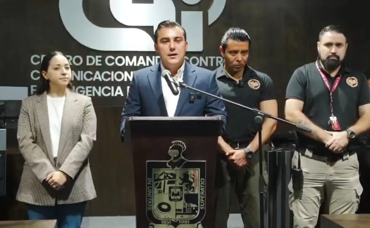 El alcalde de García, Manuel Guerra Cavazos, destacó las estrategias Escudo García y Omega para la reducción de delitos. Foto: Gobierno de García