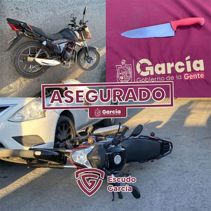imagen recuadro En la imagen motocicletas aseguradas por la Policía de García mediante las estrategias Escudo y Omega. Foto: Gobierno de García