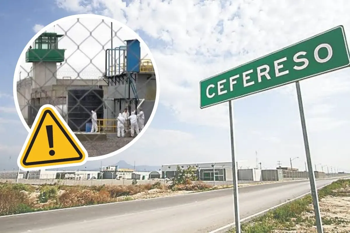 Fachada y camino al Cefereso 18 en Ramos Arizpe, Coahuila / Fotos: Reportes Coahuila | Coahuila informa | Canva