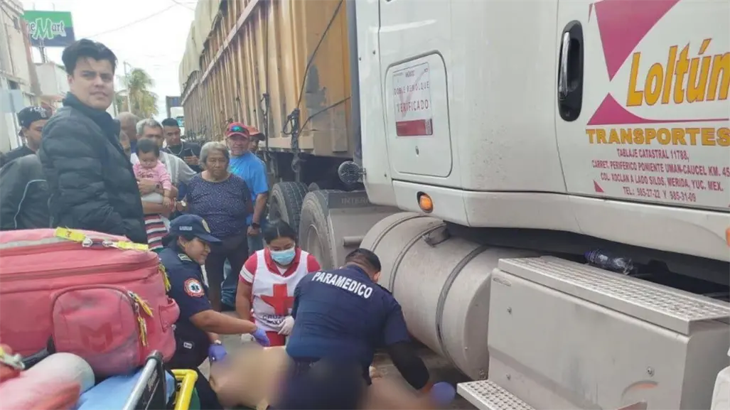 Abuelita es atropellada por un tráiler en Progreso: así ocurrió el accidente que alarmó al puerto