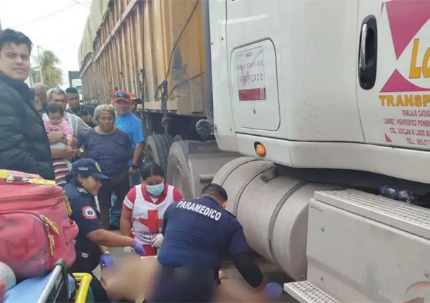 Abuelita es atropellada por un tráiler en Progreso: así ocurrió el accidente que alarmó al puerto