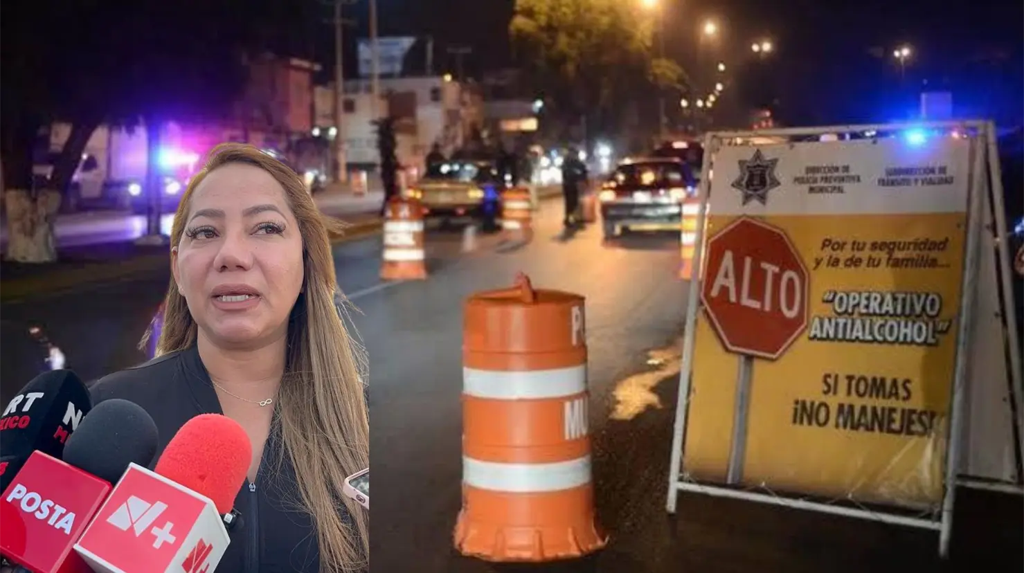 Zulema Banda, directora de la Policía de Tránsito. Operativo antialcohol en Saltillo. (Fotografía: Leslie Delgado | Gobierno de Saltillo)
