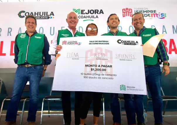 Torreón entrega paquetes de construcción, ¿qué material incluye?