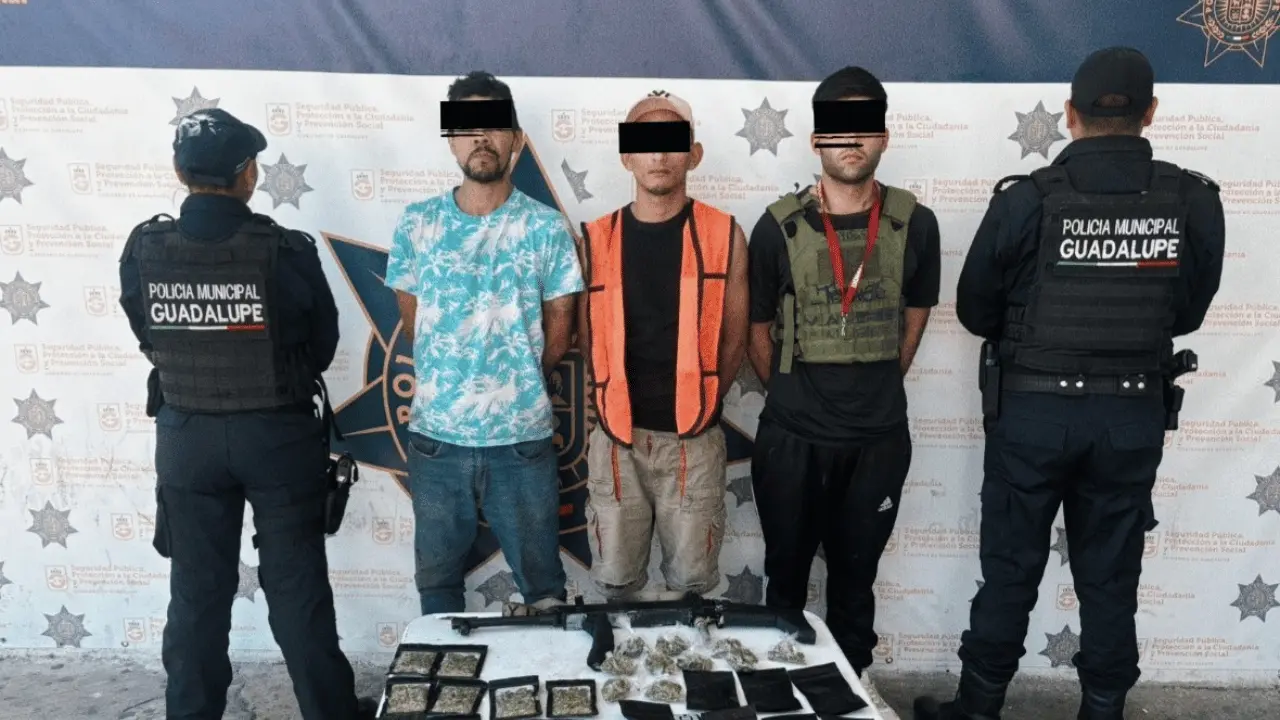 El área de Inteligencia de la Policía de Guadalupe ya tenía ubicada a esta banda por su presunta participación en robos con violencia. Foto: Policía de Guadalupe.