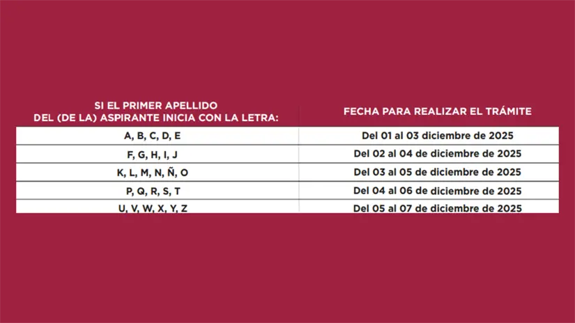 imagen recuadro Screenshot de fechas. Fuente: seduc.edomex.gob.mx