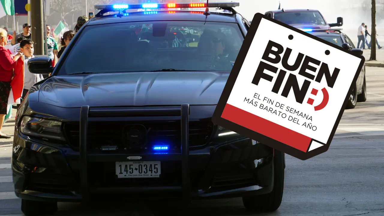 Vehículo policial. Logo del Buen Fin | El Buen Fin | Canva Pro