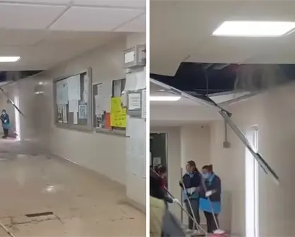 Denuncian inundación en hospital IMSS Bienestar de Ensenada pese a inversión millonaria