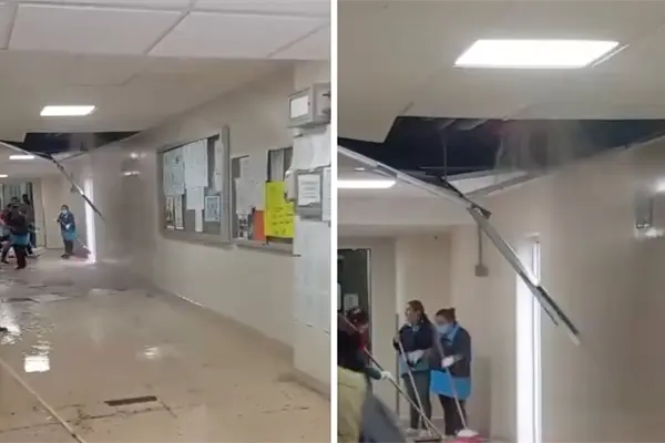 Denuncian inundación en hospital IMSS Bienestar de Ensenada pese a inversión millonaria Denuncian inundación en hospital IMSS Bienestar de Ensenada pese a inversión millonaria