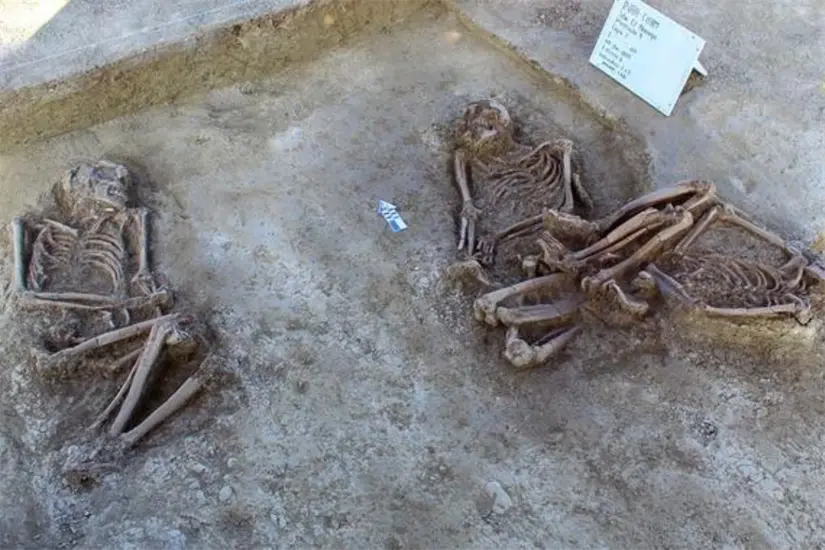 imagen recuadro Entierros múltiples descubiertos en Tamaulipas. Foto: INAH