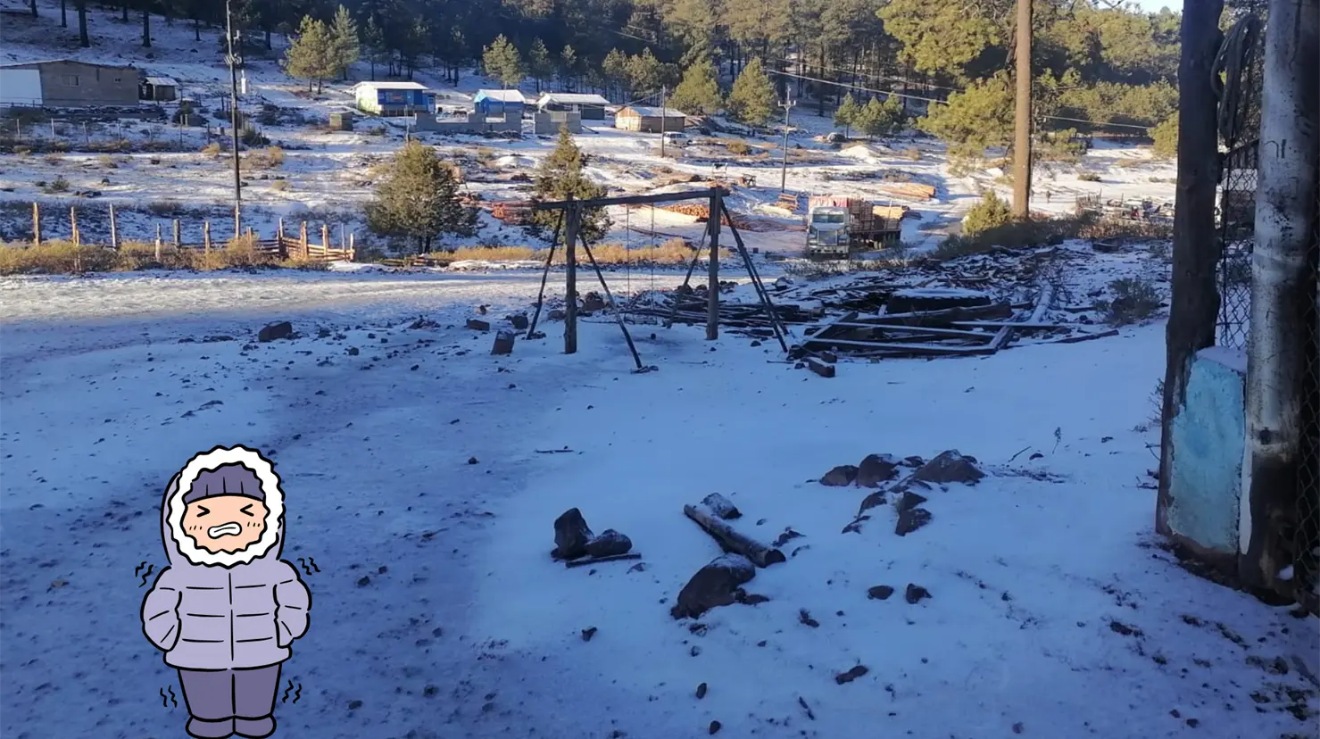 En Guanaceví, Durango, hay otra comunidad con frío extremo. | Foto: Especial.