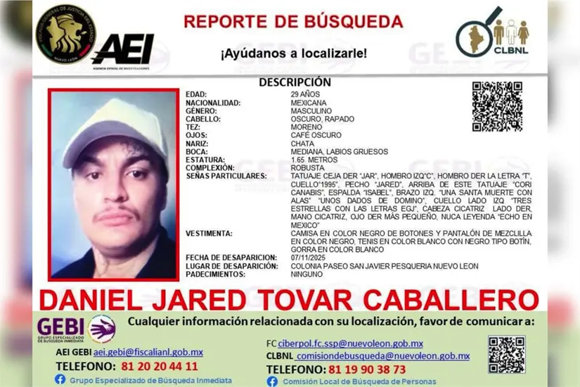 imagen recuadro Cualquier información que contribuya a su localización debe comunicarse. Foto: GEBI