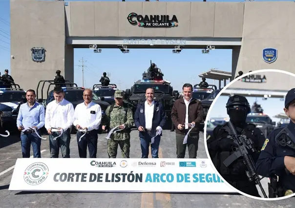 Manolo Jiménez inaugura arco de seguridad en límites con Nuevo León y Tamaulipas