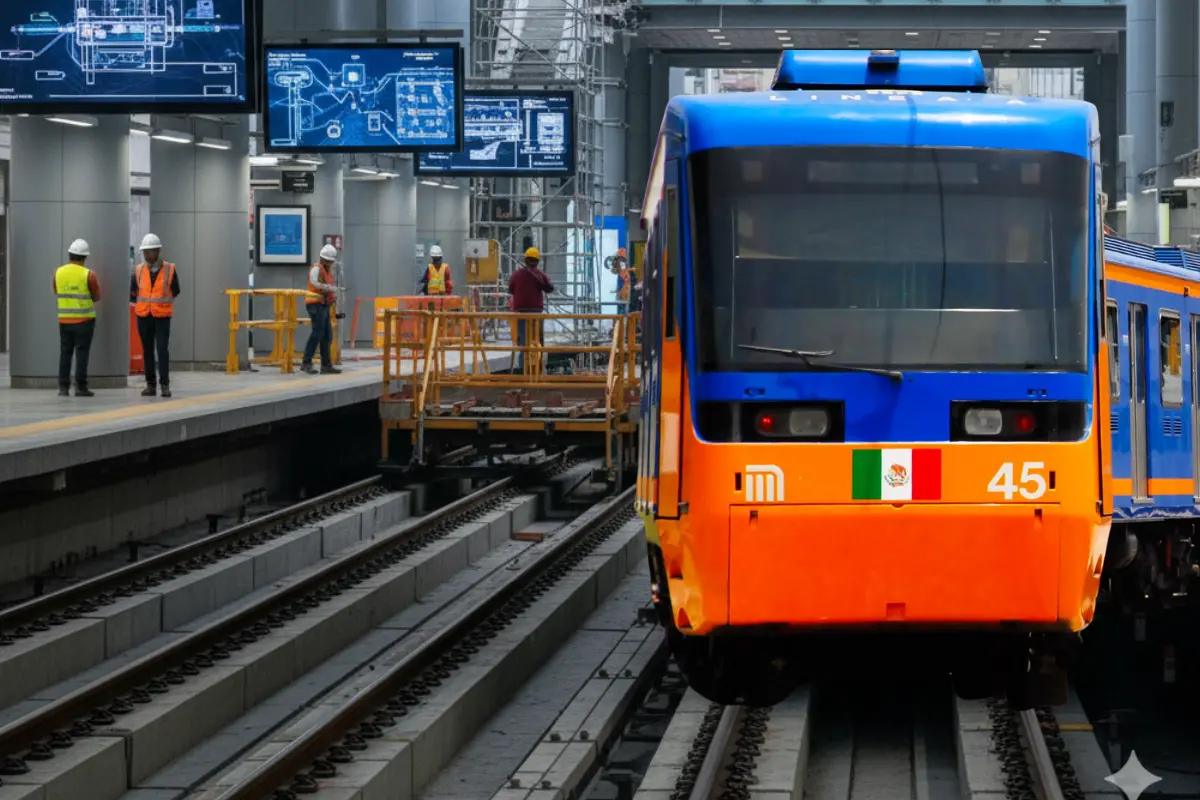 Renovación de la Línea 3 del Metro de la CDMX. Foto: IA | X @MetroCDMX